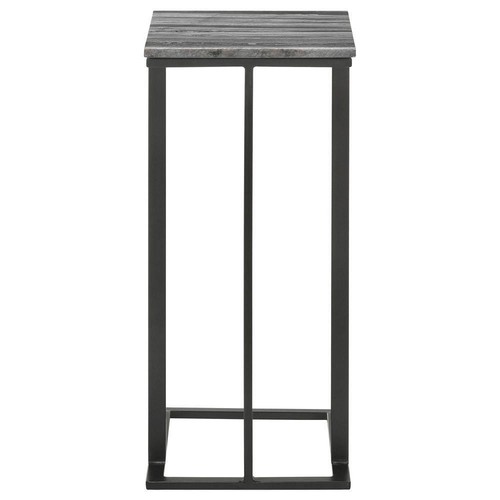 Coaster 16 in. Grey and Sandy Black Rectangular Marble Top Accent Table - Picture 5 of 12