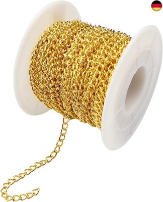 YapitHome 10m Schmuckkette Gliederkette Gold Schmuckherstellung Zubehör für DIY 