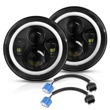 7 Inch Led Headlight, 60W Round Headlight with DRL/Turn Signal Lights/High Be...