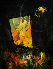 Original Painting.  Acrylic on Paper. 9x12 Inches. 'The Threshold of Memory'