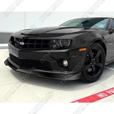 For 2010-2013 Chevrolet Camaro V6 Painted Black Front Bumper Lip Bodykit Spoiler