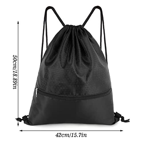 Drawstring Backpack Bag, Waterproof Draw String Back Sack with