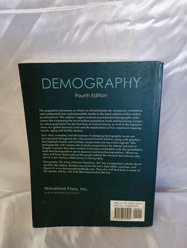 Demography : The Study of Human Population Paperback Clean Interior No Writing - Picture 3 of 3