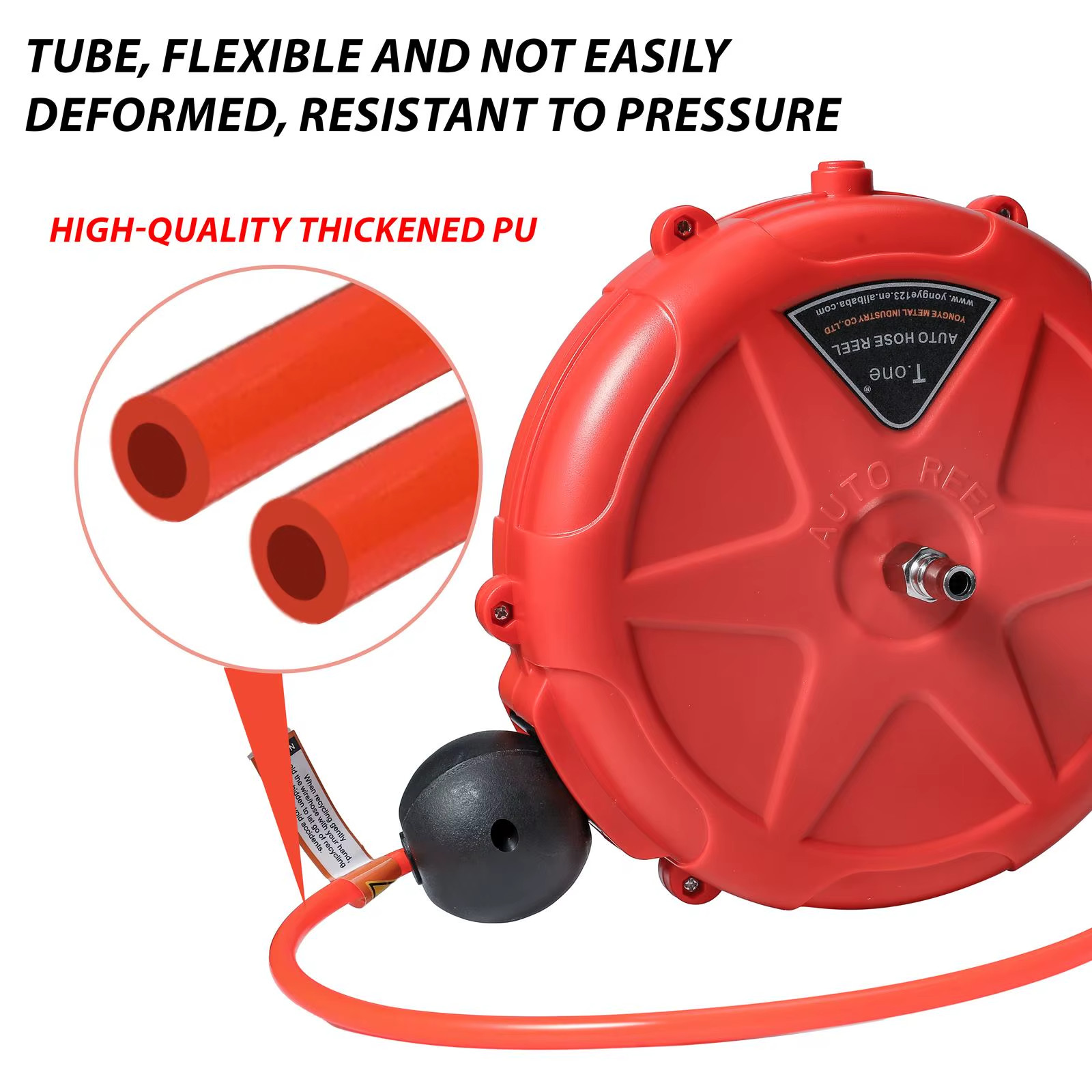 Avvolgitubo Prolunga Aria Compressa Tubo Cavo 10mt Portatile Compressore - Miniatura 6