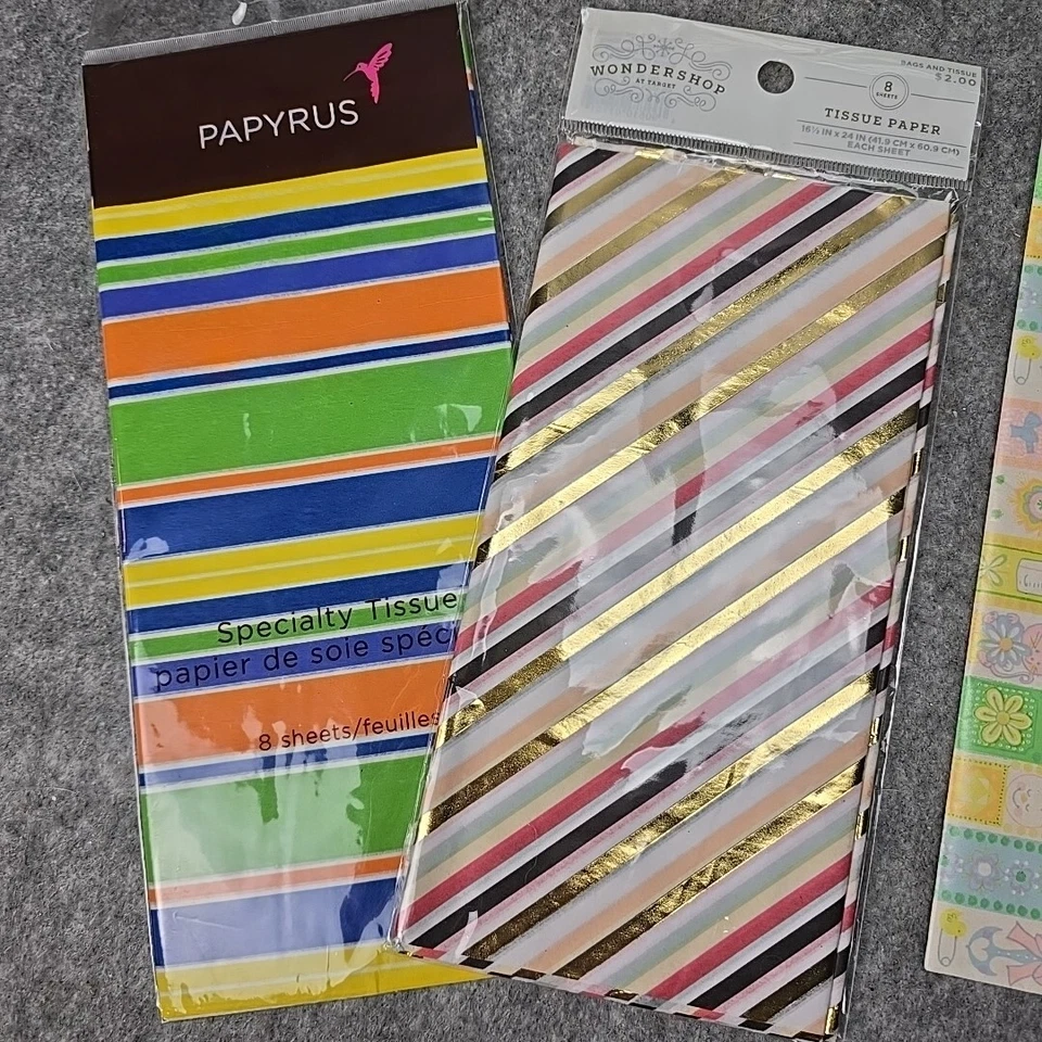 New Papyrus Mixed Baby Lot Gift Bags, Tissue, Wrapping Paper - Image 3 of 4