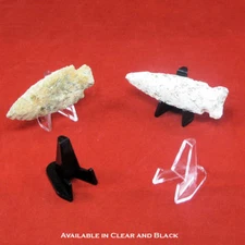 Small Acrylic Easel Display Stands for Arrowheads, Indian Artifacts & Relics