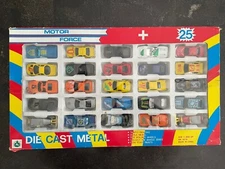 NEW! Motor Force 25 Pack Metal Die Cast Model Cars NIB NOS 1/64 Vintage 1980's