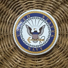 UNITED STATES NAVY 3 x 3" Metal Collectible Refrigerator Magnet