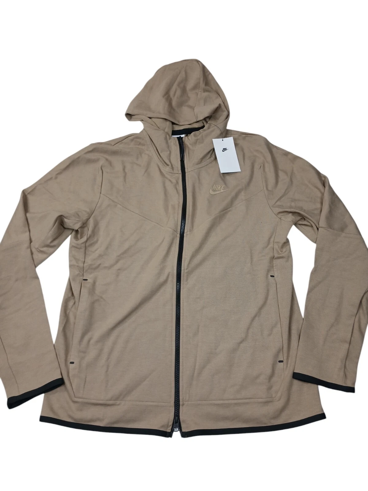 Men’s Nike Sportswear Lightweight Zip up Hoodie Tan Size M DX0822-247