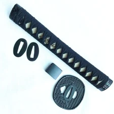 Tsuka Iron Tsuba Menuki Fuchi Kashira Habaki For Japaness Samurai Sword Katana