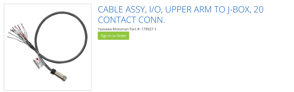 Yaskawa Motoman CABLE ASSY, I/O, UPPER ARM TO J-BOX, 20