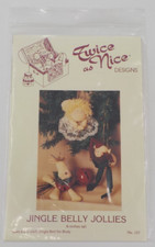 TWICE AS NICE DESIGNS PATTERN 6" DOLL JINGLE BELLY JOLLIES NO. 157 CRAFTS UNCUT