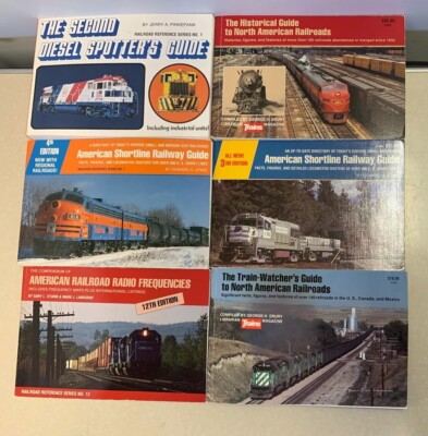 Lot of 6 Train Guides Spotter Books American Railroad Frequencies Shortline PB