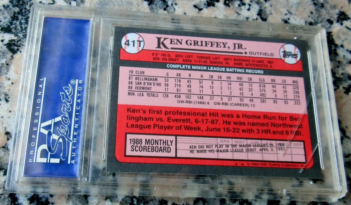 KEN GRIFFEY JR. 1989 Topps Tiffany #1 Draft Pick Rookie Card RC SP