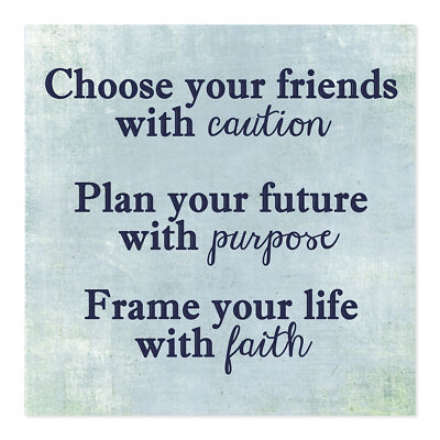 Postereck 2321 Poster Leinwand Motivation Plakat, Choose Your Friends Glauben