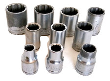 Vintage Draper 1/2" AF Drive Socket Set, 12 Point 1/2" Drive A F Socket Set