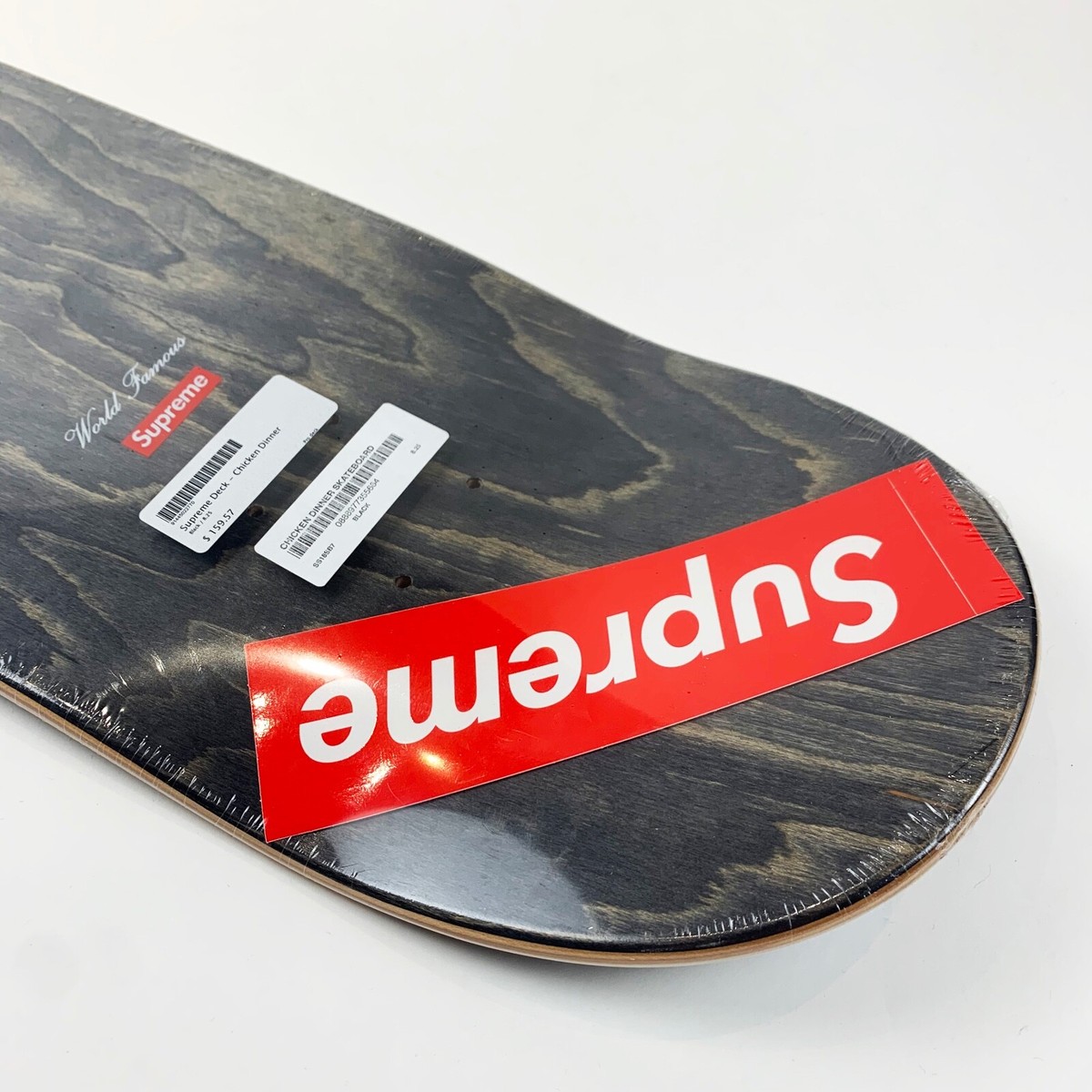 SUPREME CHICKEN DINNER SKATEBOARD DECK BLACK SS18 | eBay