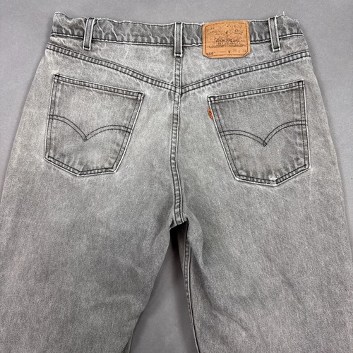 Vintage Levis Jeans Mens 36x34 Gray Orange Tab USA Made 90s Workwear Washout 550 - 第 1/24 張圖片