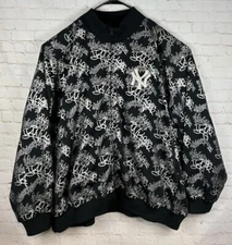 New York Yankees Graffiti Print Long Sleeve Jacket By Carl Banks G-III Size 6XL