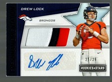 2019 Rookies & Stars Freshman Orientation Jersey Autograph Prime Drew Lock 25/25