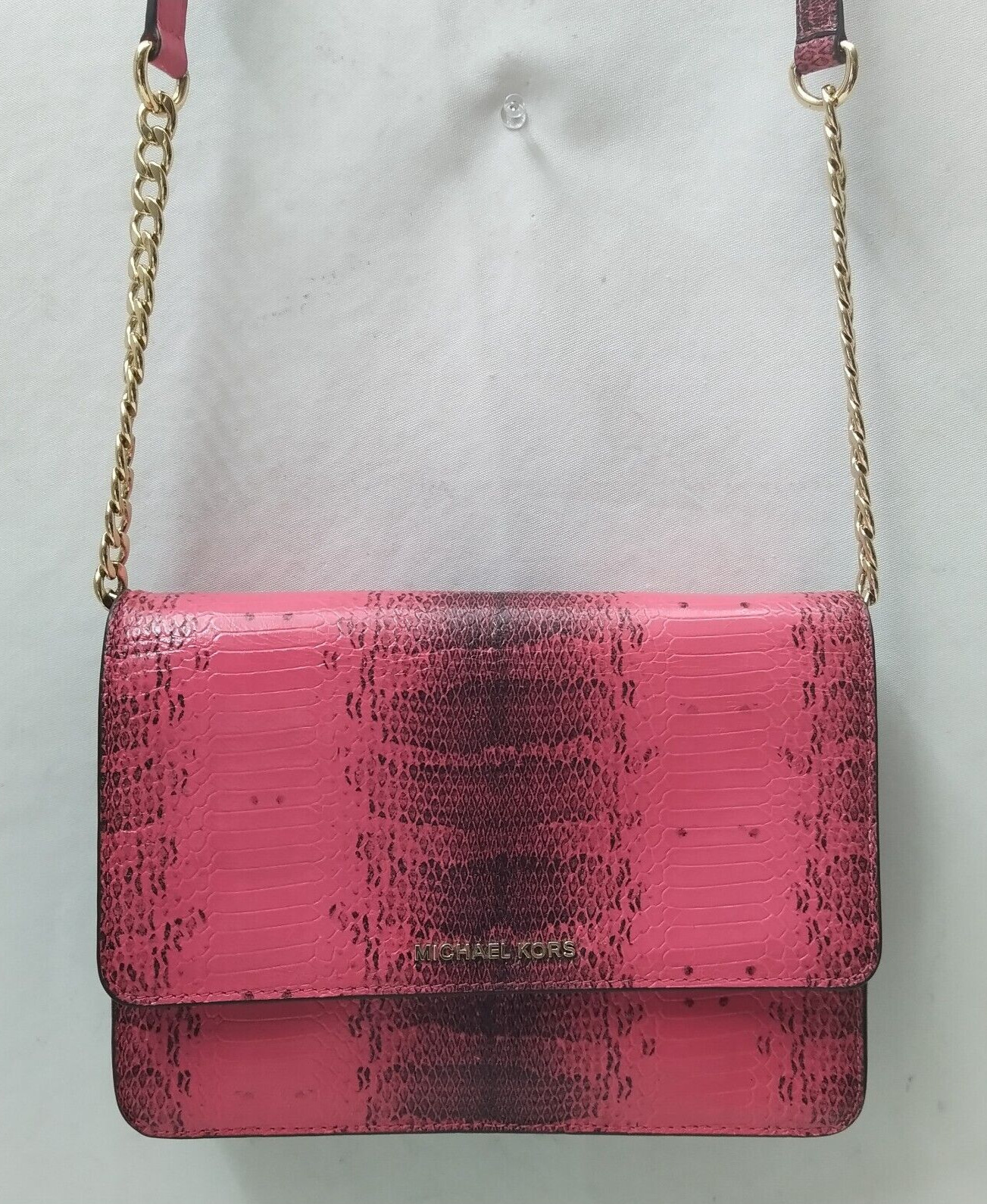 Michael Kors Pink Leather Python Printed Chain St… - image 3