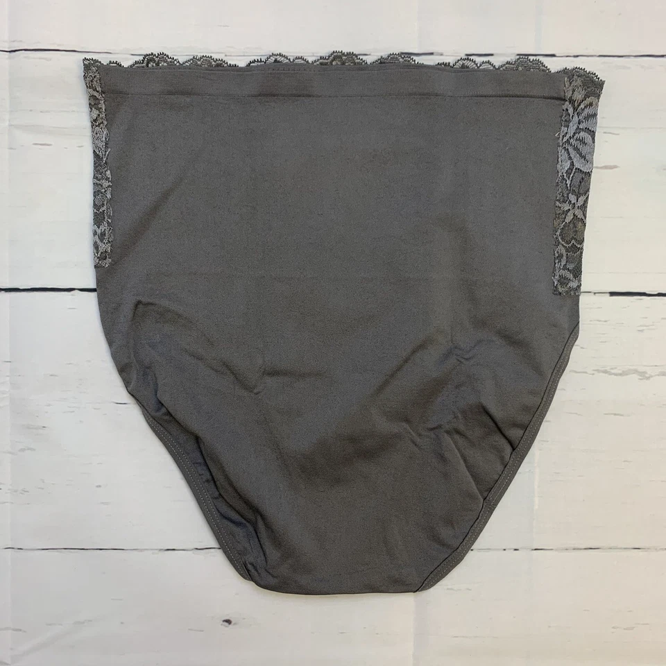 Calzoncillos Rhonda de encaje de cizalla gris talla XL Foto 2 de 3