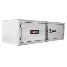HD Ramps Lockable Diamond Plate Underbody Trailer Toolbox – 60” x 18” x 24”