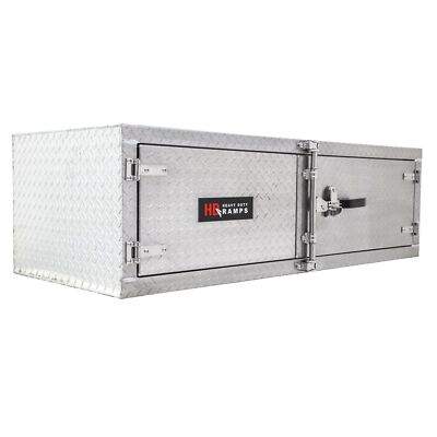 #ad #ad HD Ramps Lockable Diamond Plate Underbody Trailer Toolbox – 60” x 18” x 24” $429.99