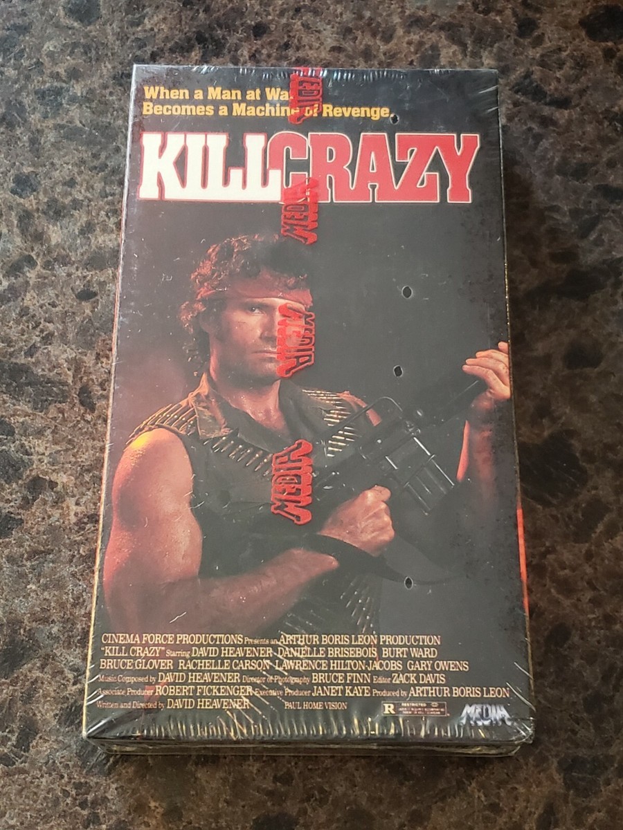BRAND NEW Kill Crazy (VHS, 1990) David Heavener RARE Sealed OOP