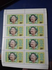 QUEEN MOTHER TANZANIA SHEET OF 8 . 20/- UNMOUNTED MINT.