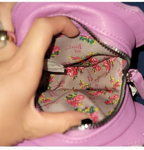 Betsey Johnson Crossbody New Icy Frose punk multicolored zip b9 - Picture 4 of 4