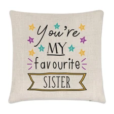 You're My Favourite Sister Stars Linen Cushion Cover Pillow - Funny Best Family