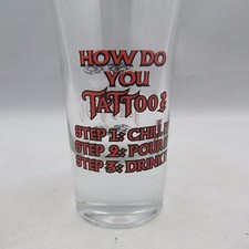 Captain Morgan Tattoo Shot Glass Chill it, Pour it, Drink it