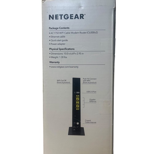 Netgear C6300-100NAS AC1750 Dwuzakresowy kabel WiFi Modem Router (G124448-1 JO)AA-2 - Zdjęcie 2 z 6