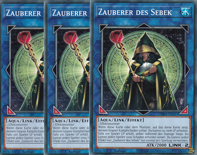 Yugioh PHNI-DE053 Zauberer des Sebek - Playset (3x)