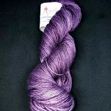 Anzula Hand Dyed Yarn, Luster-Lenore Lot 041116 - 50/50 Tussah/Superwash Merino