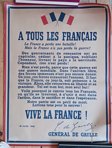 Affiche Charles De Gaulle RPF - Format 45x60 Cm - Poster Neuf Sous Tube - Décoration Murale Historique