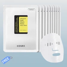 COSRX Snail Mucin Sheet Mask 10 EA with Snail MucinSerum,Self CareFace Masks new