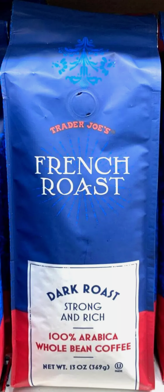Trader Joe's French Roast Whole Bean Coffee,13oz,Dark Roast Flavour