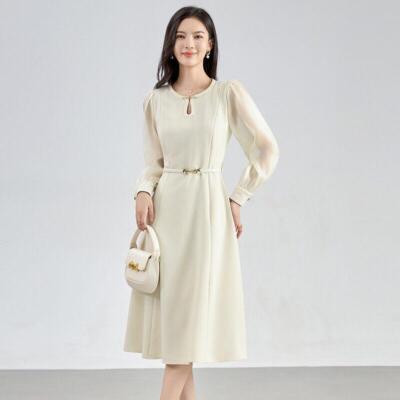 New Womens Career Workwear Long Sleeve A-line Belted Dress Business Dresses Size | eBay New Womens Career Workwear Long Sleeve A-line Belted Dress Business Dresses Size | eBay