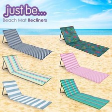 Beach Mat Recliner Summer Chair Park Festival Picnic Sunbed Lounger - just be...