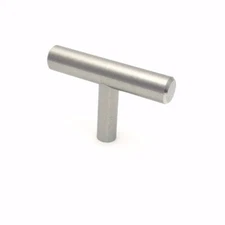 Brushed Nickel Kitchen Cabinet Drawer Handle Pull Knob Hardware Solid T Bar