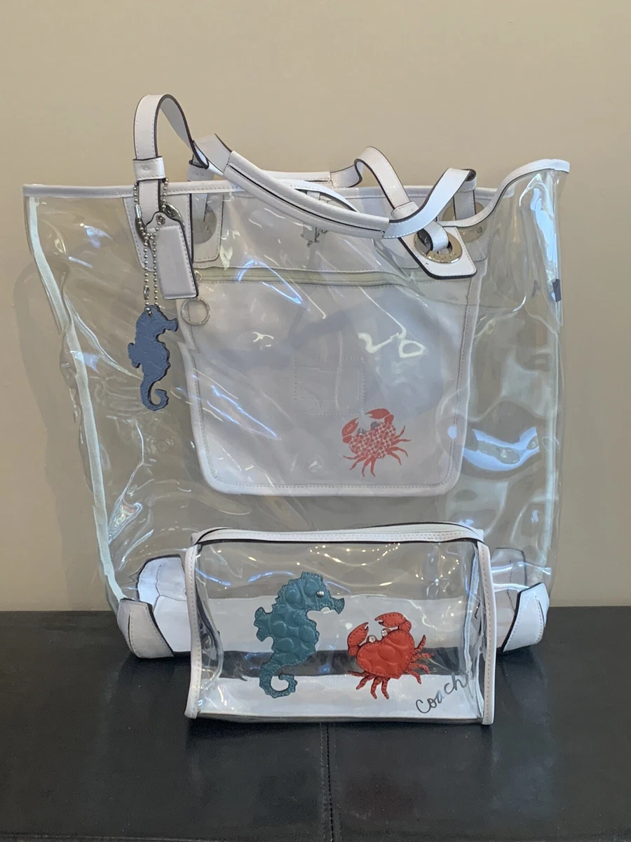 Coach clear tote bags clearance
