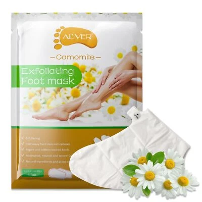 P-BEAUTY Fußmaske Fusspeeling Fußpflege Anti Hornhaut Socken Hornhautentferner Kamille