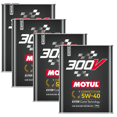 4x MOTUL 300V COMPETITION 5W-40 Öl Ester Core Rennsport Motorsportöl 110817