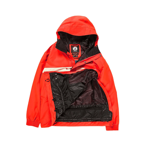 Volcom - Longo Pullover Snowboard Jacket - Orange Shock SALE - Picture 3 of 6