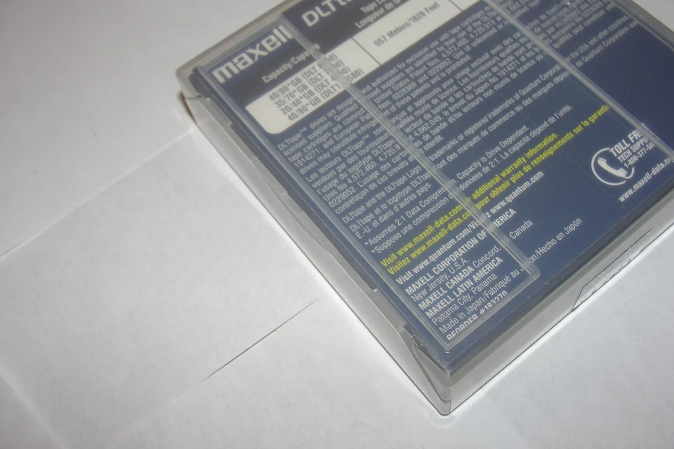 8 Maxell DLT-IV 40 GB DLT Tapes 183270 1/2" Tape Cartridge Made in Japan - Image 4 of 4