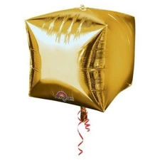 Anagram GOLD Cubez 15" Square HELIUM Foil BALLOONS Wedding Baby Shower Birthday