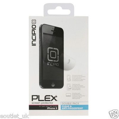  Klar/Anti-Fingerabdruck Displayschutzfolie für iPhone 5 5s SE 2er-Pack Incipio UVP £8