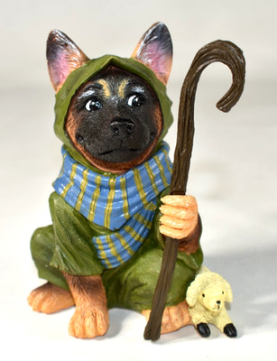 Hawthorne Village Happy Howl-idays Puppy Pageant Faithful Shepherd Dog Nativity